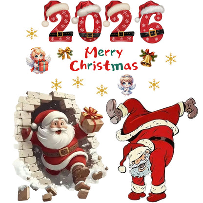 Early Christmas Sale 50%🎄🎅3D Santa Breakthrough Wall Decals