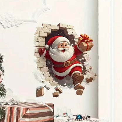 Early Christmas Sale 50%🎄🎅3D Santa Breakthrough Wall Decals