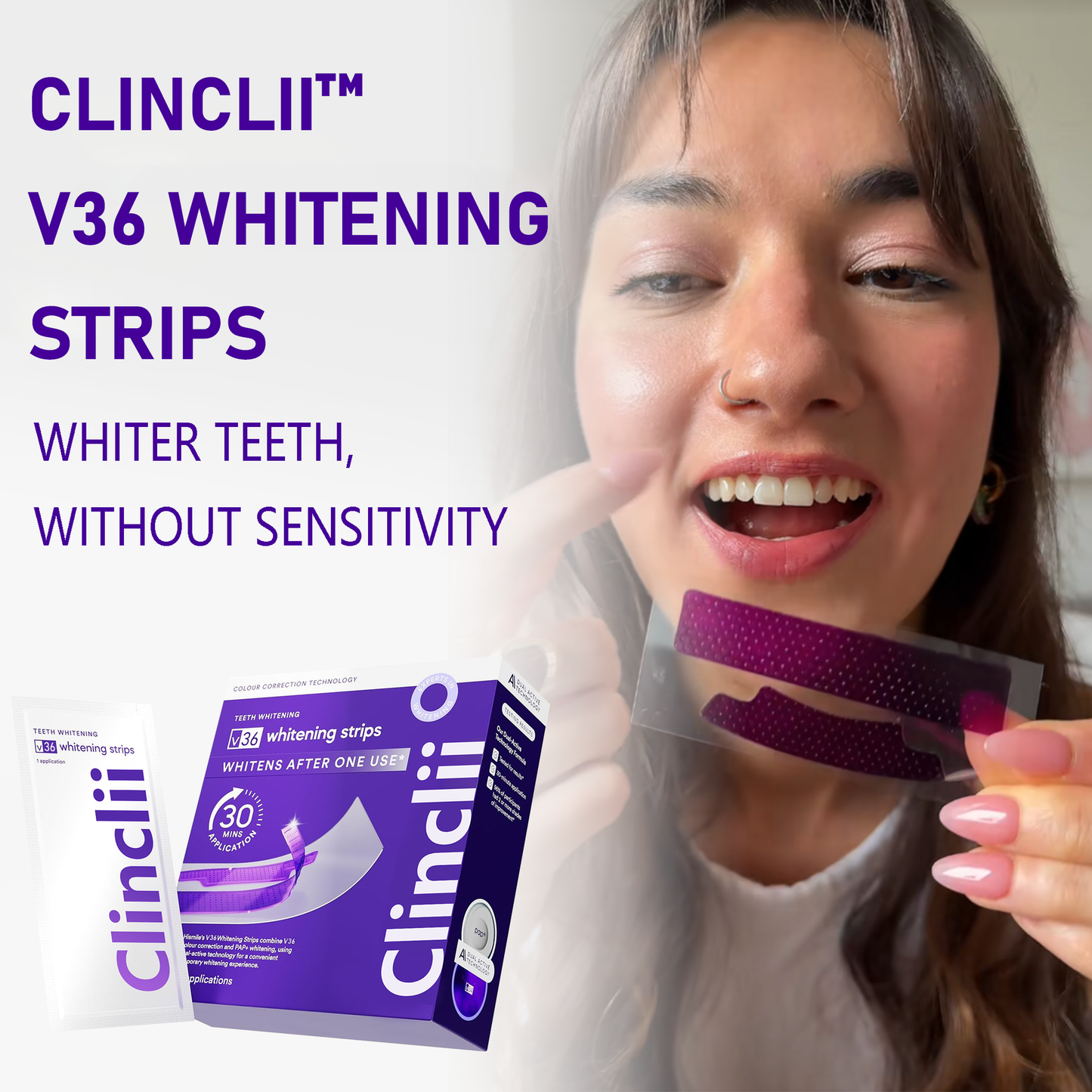 Clinclii™ V36 Whitening Strips – Professional Teeth Whitening at Home