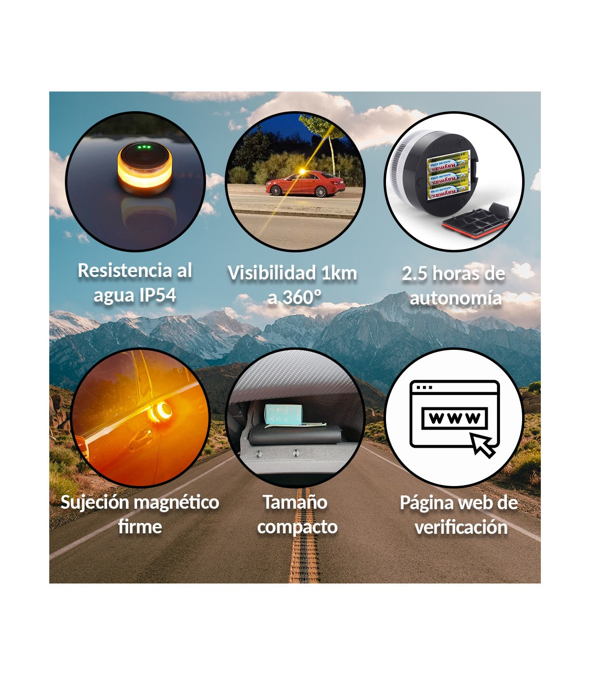 Baliza V16 |Luz Emergencia Coche Homologado DGT